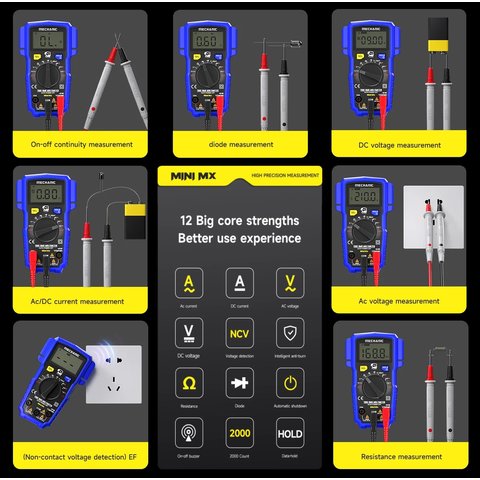 Мультиметр Mechanic Mini MX, цифровой Превью 4