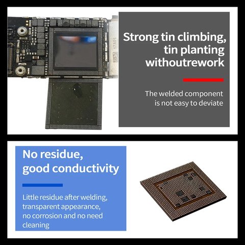 Pasta BGA Aixun AX-SP158M, Sn 96.5%,  Ag 3%, Cu 0.5%, 158 °C, 50 g Vista previa  4