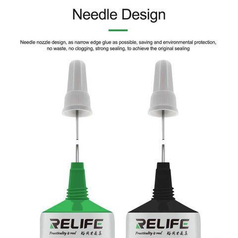Adhesivos sellador RELIFE CP-0002, para pegar tapas traseras, para marcos de pantalla, 50 ml, negro Vista previa  1