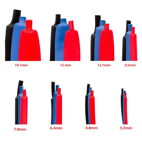 Термоусадочная трубка, 1 м, 15 мм, красная, с клеем Превью 1