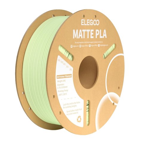 Филамент ELEGOO PLA MATTE, мятно-зеленый (mint green), 1 кг Превью 1