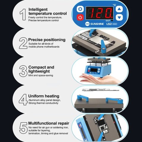 Платформа для предварительного подогрева Sunshine LS2 mini, 0-260°С Превью 5