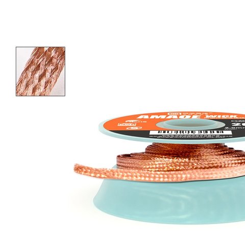 Стрічка для випаювання Amaoe LAN-2015, (Ш) 2,0 мм, (Д) 1,5 м Прев'ю 1