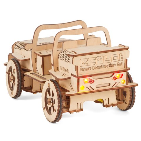 Дерев'яний конструктор EcoBot автомобіль Баггі з Bluetooth-керуванням Прев'ю 2