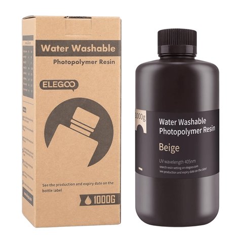 Фотополімерна смола для 3D-принтера ELEGOO Beige (водозмивна), 1 кг Прев'ю 9