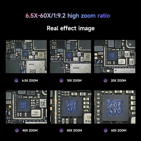 Мікроскоп Mechanic ROBOT6560T-B11, тринокулярний, 6,5X-60X Прев'ю 6